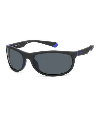 Ochelari de soare shield unisex polarizati, Gri inchis