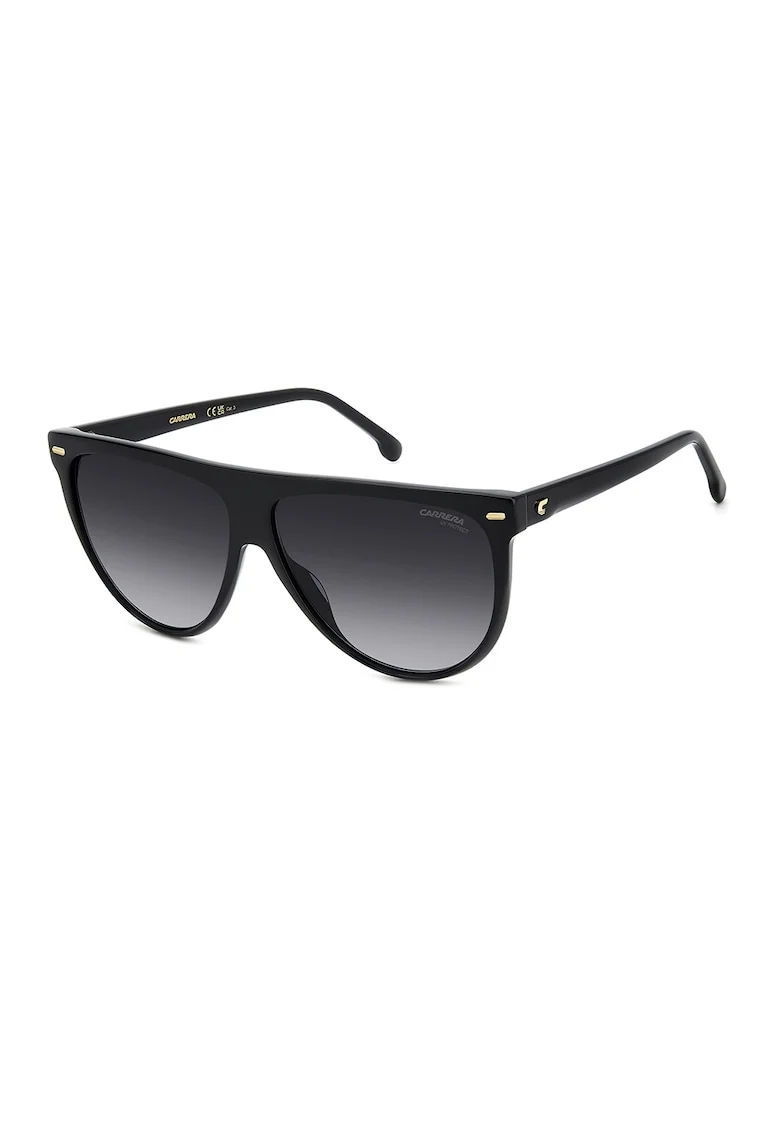 Ochelari de soare dreptunghiulari cu model in degrade, Negru
