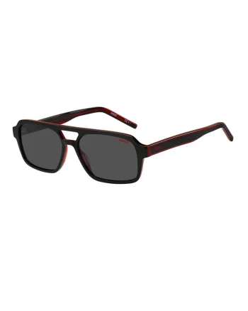 Ochelari de soare aviator cu lentile uni, Rosu/Negru