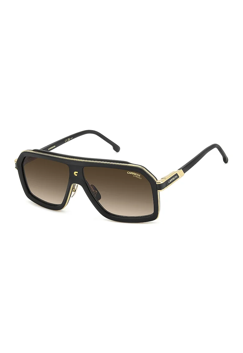 Ochelari de soare aviator cu lentile in degrade, Auriu/Negru