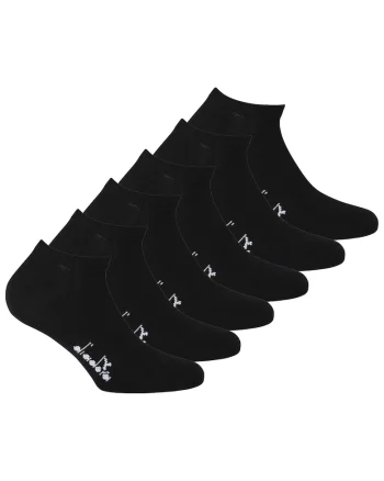 Set de sosete unisex pana la glezna - 6 perechi, Negru