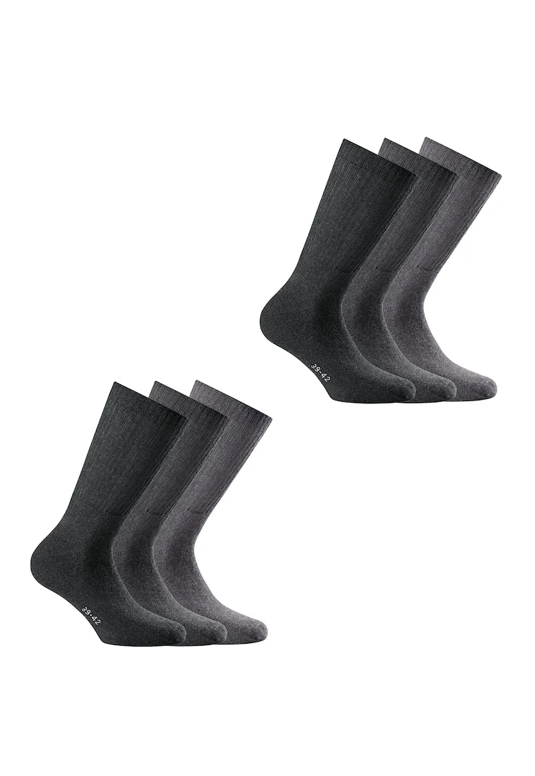 Set de sosete lungi unisex - 6 perechi, Gri/Gri deschis/Gri inchis
