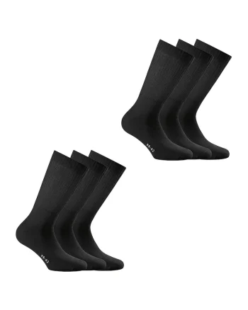 Set de sosete lungi unisex - 6 perechi, Negru