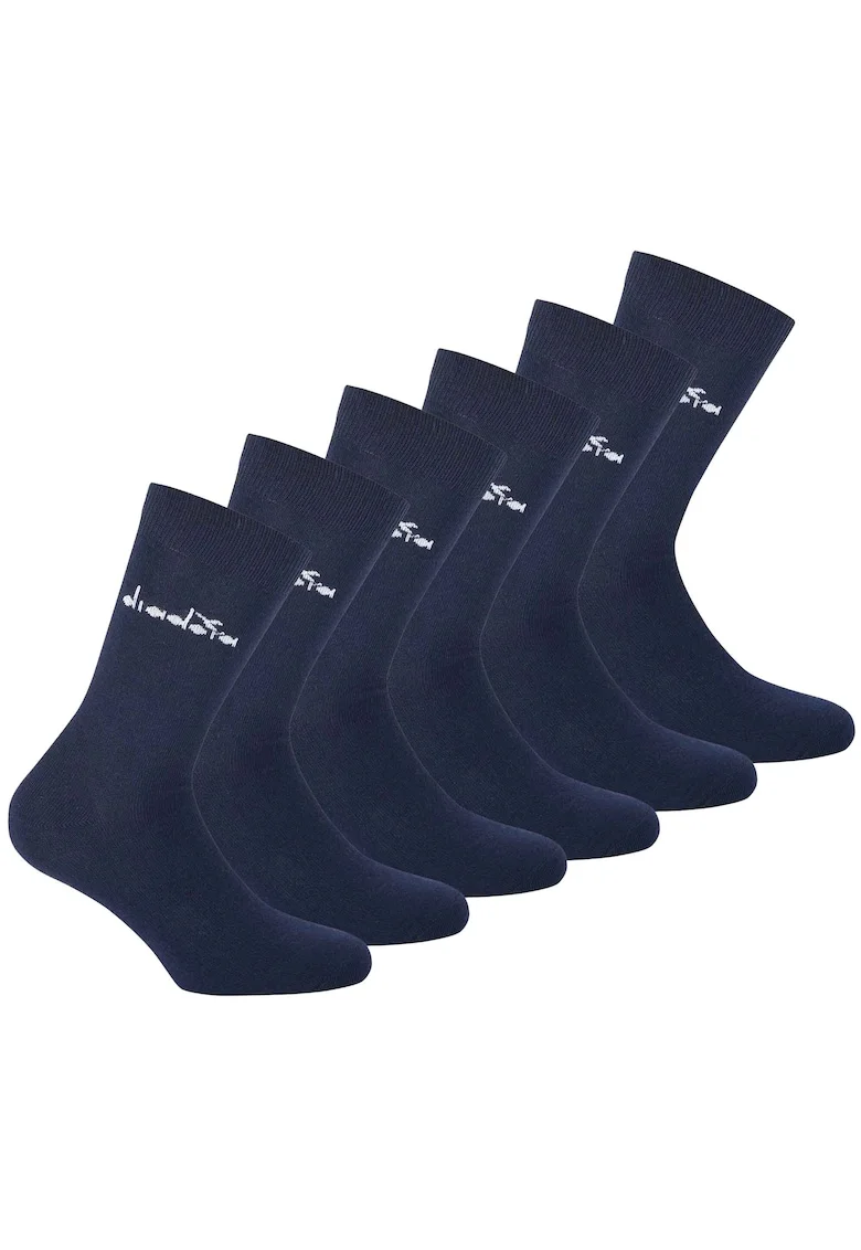Set de sosete lungi unisex - 6 perechi, Albastru inchis