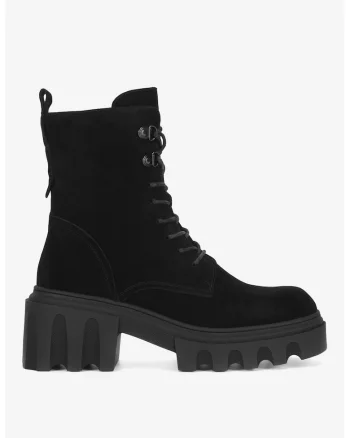 Ghete dama  5905588881766, Piele intoarsa, Negru, Negru