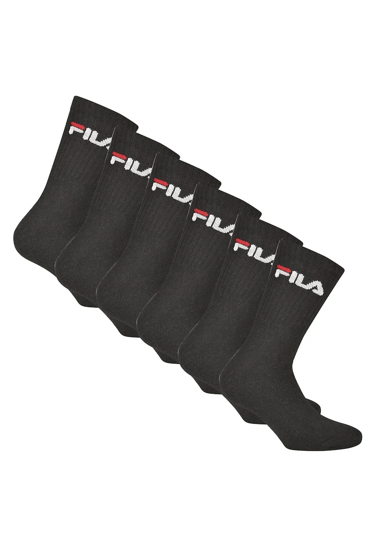 Set de sosete lungi unisex cu imprimeu logo - 6 perechi