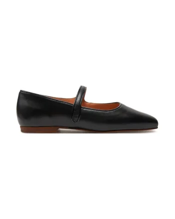 Balerini dama,  304009, Piele naturala, Negru,