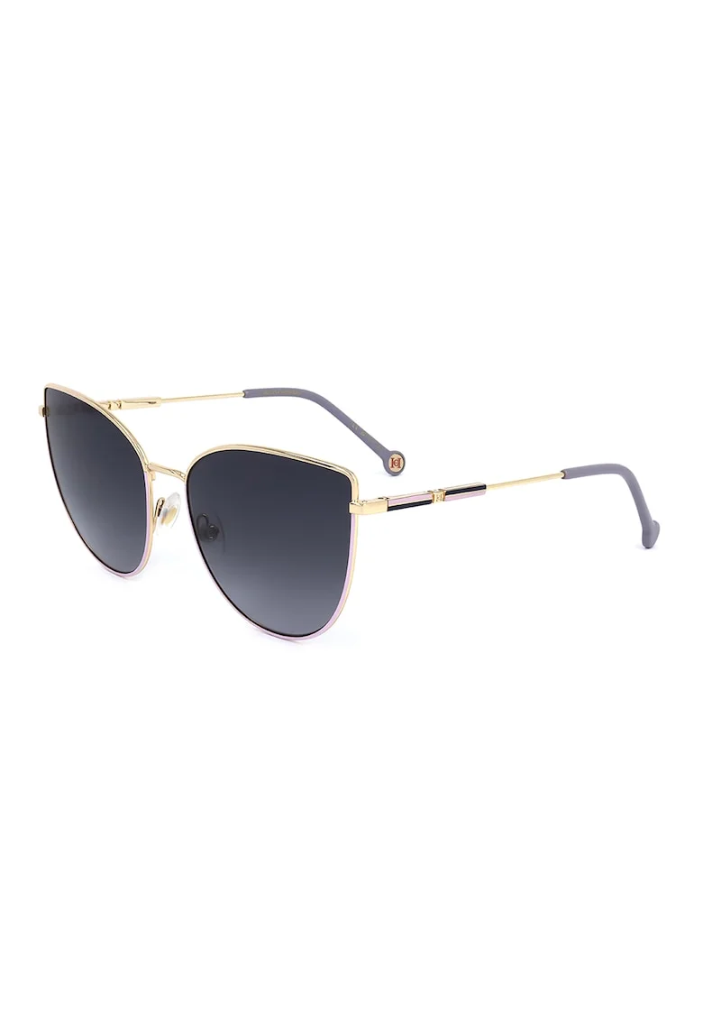 Ochelari de soare cat-eye cu lentile in degrade, Auriu/Lila