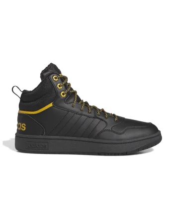 Pantofi sport mid-high Hoops 3.0, Negru/Galben