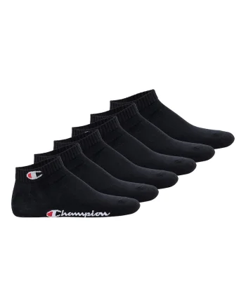 Set de sosete pana la glezna unisex cu logo - 6 perechi, Negru