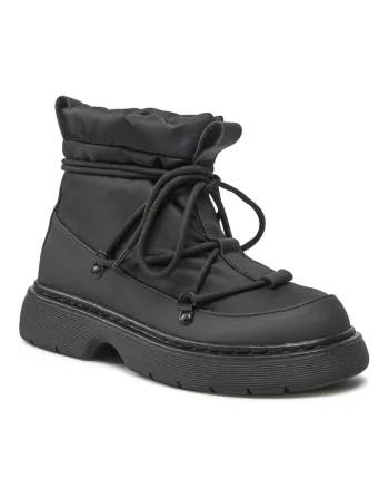 Botine dama,  5904862243412, Textil, Negru, Negru