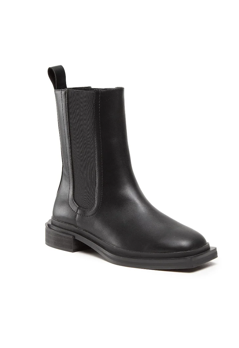 Cizme dama,  301728177, Piele ecologica, Negru, Negru