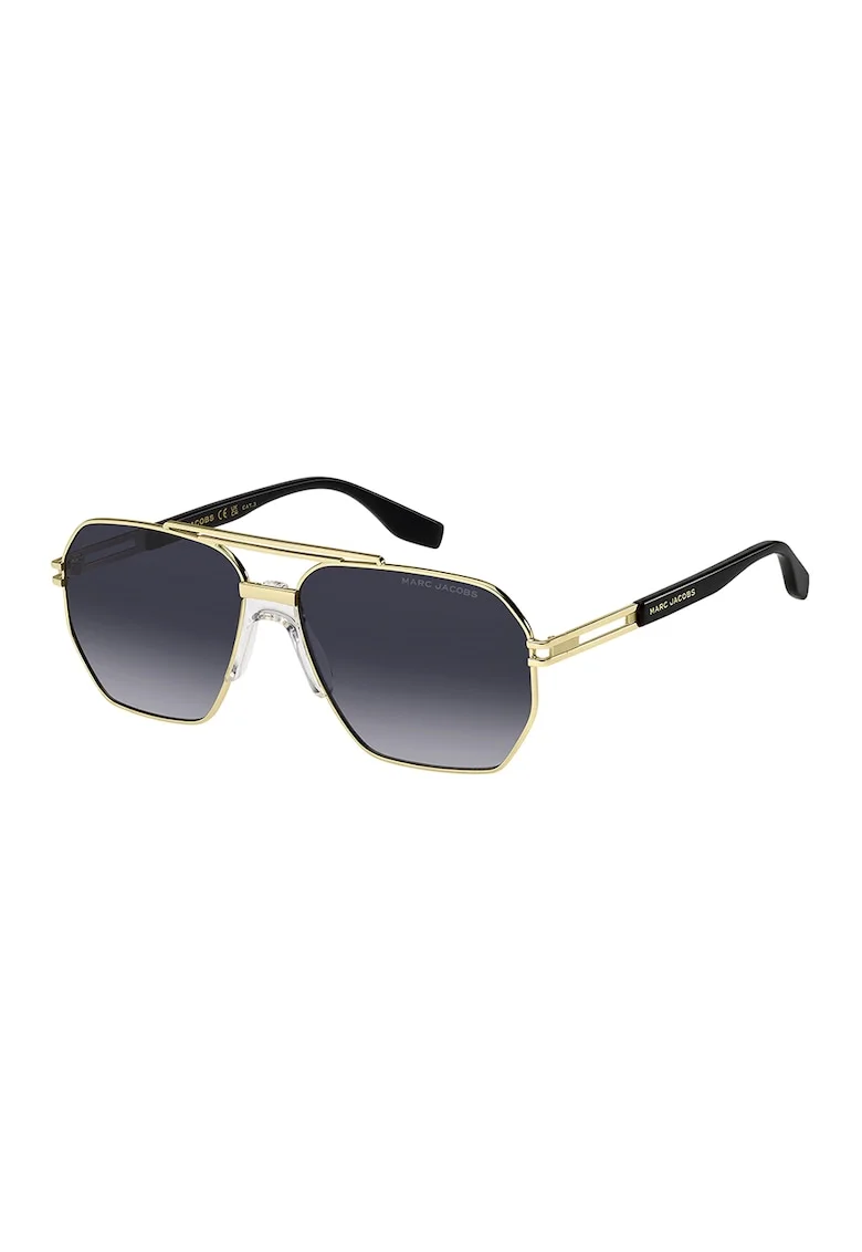 Ochelari de soare aviator cu rama metalica, 65499, Auriu/Negru