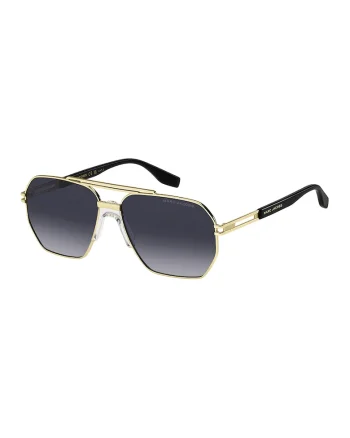 Ochelari de soare aviator cu rama metalica, 65499, Auriu/Negru