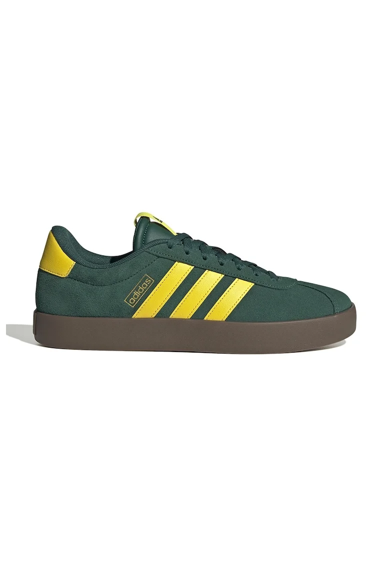 Pantofi sport VL Court 3.0 de piele intoarsa, Galben deschis/Verde englez
