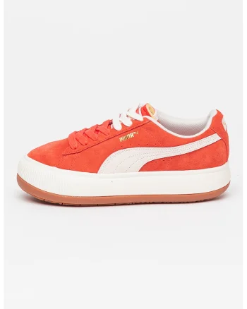 Pantofi sport flatform din piele intoarsa cu logo Mayu, Coral
