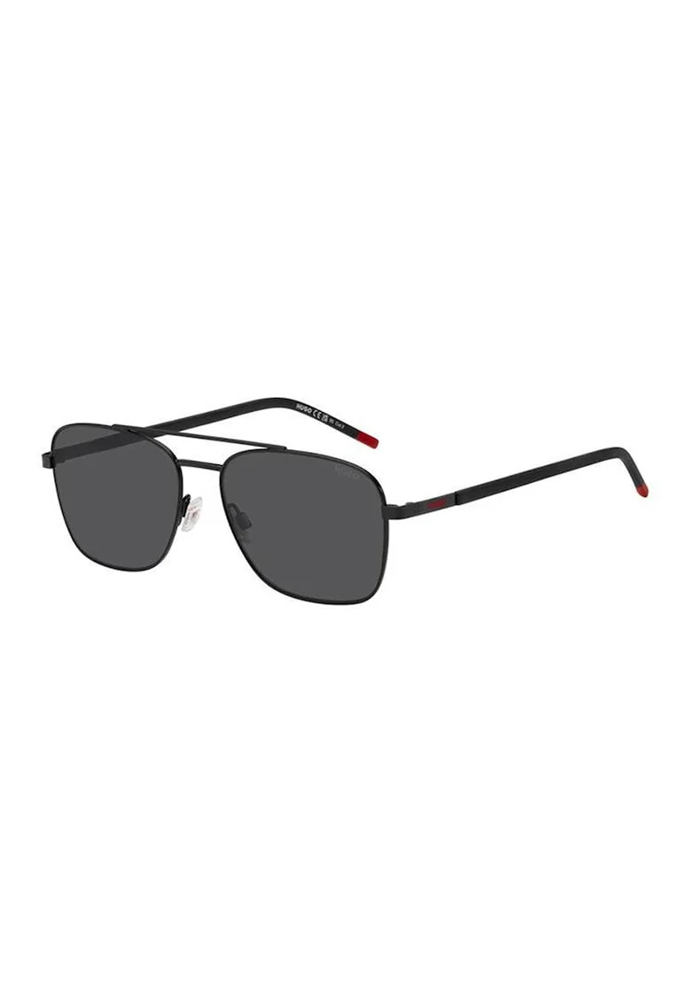 Ochelari de soare aviator metalici, Negru/Gri antracit