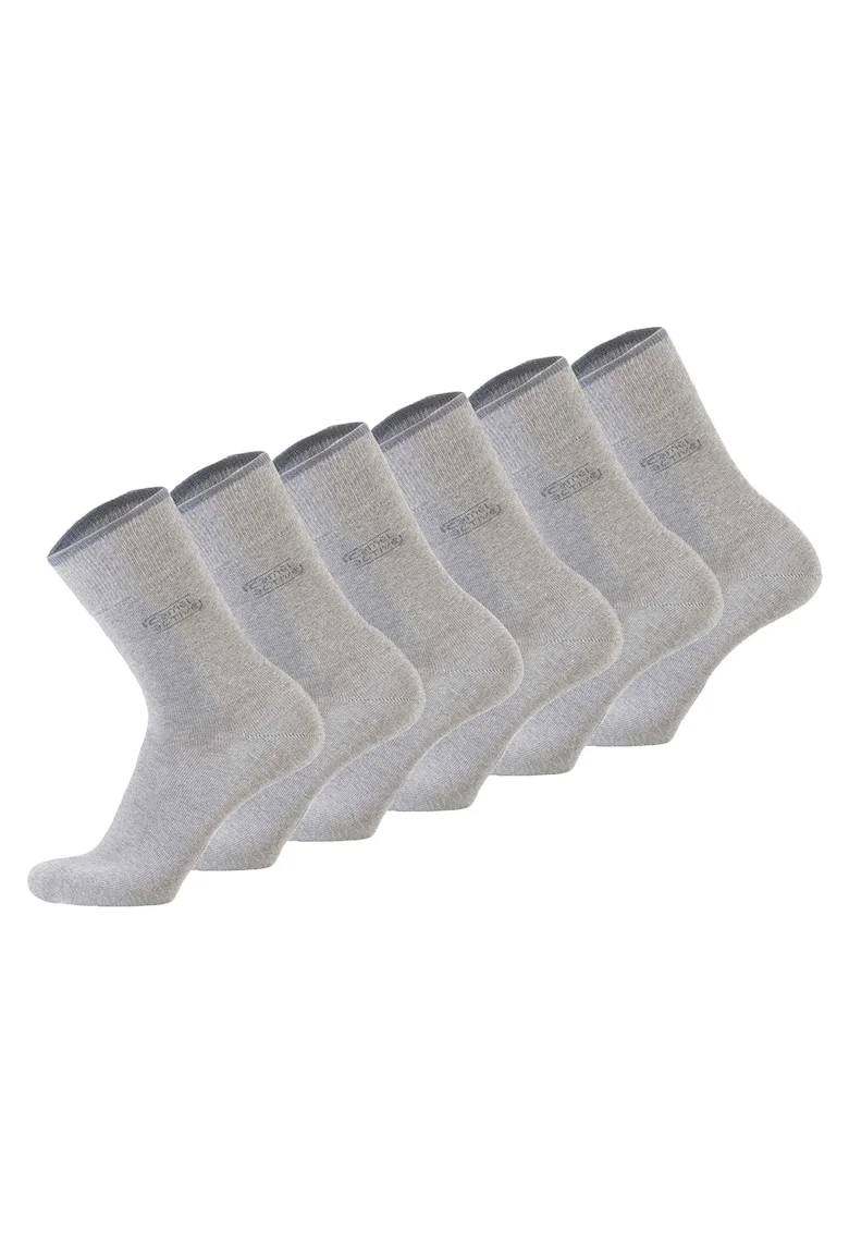 Set de sosete scurte din amestec de bumbac organic 29933 - 6 perechi, Gri