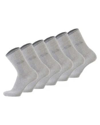 Set de sosete scurte din amestec de bumbac organic 29933 - 6 perechi, Gri