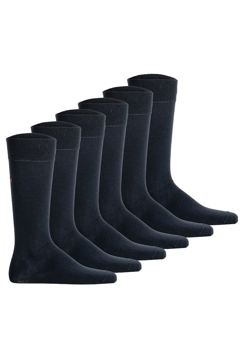 Set de sosete lungi unisex - 6 perechi, Albastru inchis