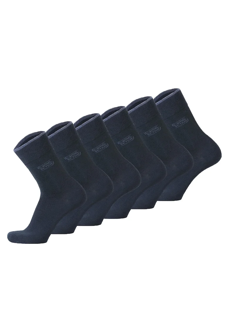 Set de sosete scurte din amestec de bumbac organic 29933 - 6 perechi, Albastru inchis