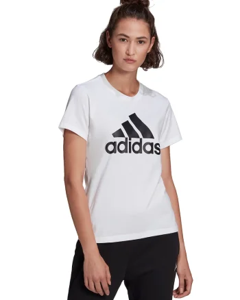 Tricou de bumbac cu imprimeu logo Essentials, Alb