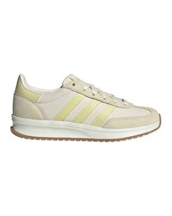 Pantofi sport low-cut cu garnituri din piele intoarsa, Alb fildes/Galben pai
