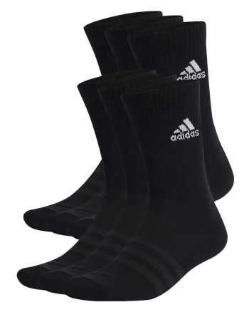 Set de sosete lungi unisex, cu amortizare- 6 perechi, Negru