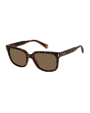 Ochelari de soare patrati cu model unisex, Maro