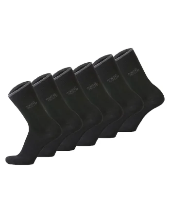 Set de sosete scurte din amestec de bumbac organic 29933 - 6 perechi, Negru