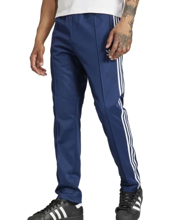 Pantaloni de trening cu croiala conica Classic, Alb/Bleumarin