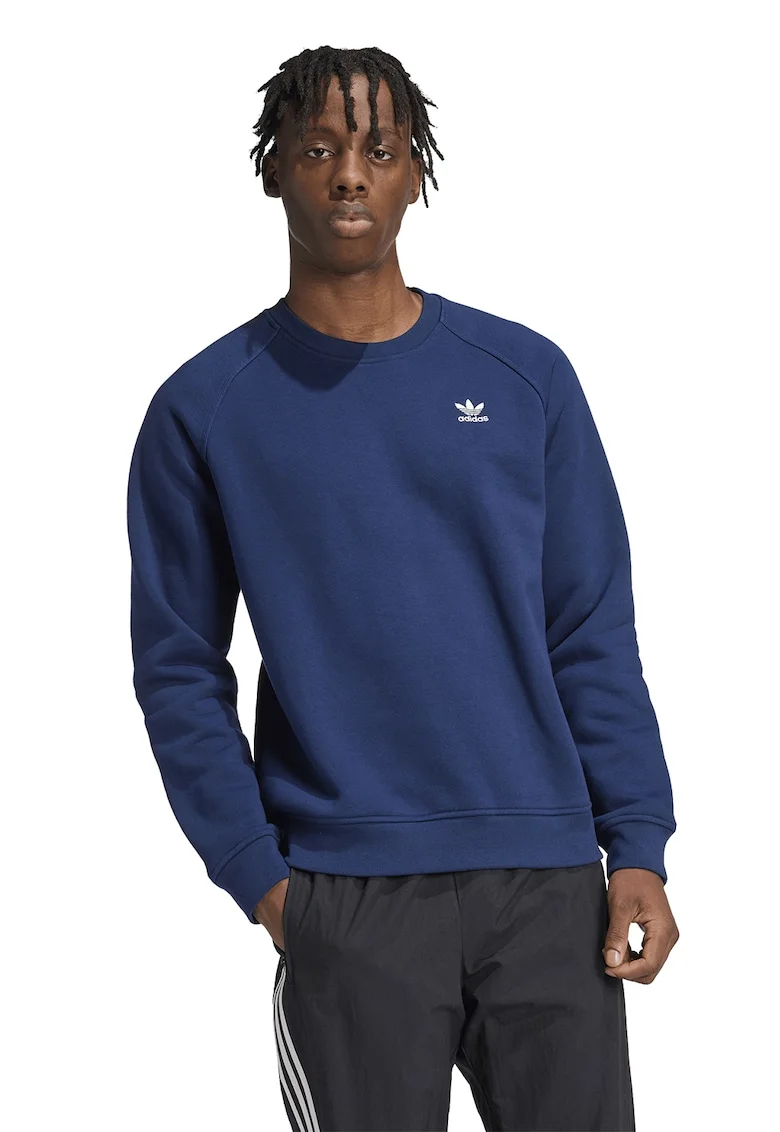 Bluza de trening cu decolteu la baza gatului si maneci raglan, Albastru royal