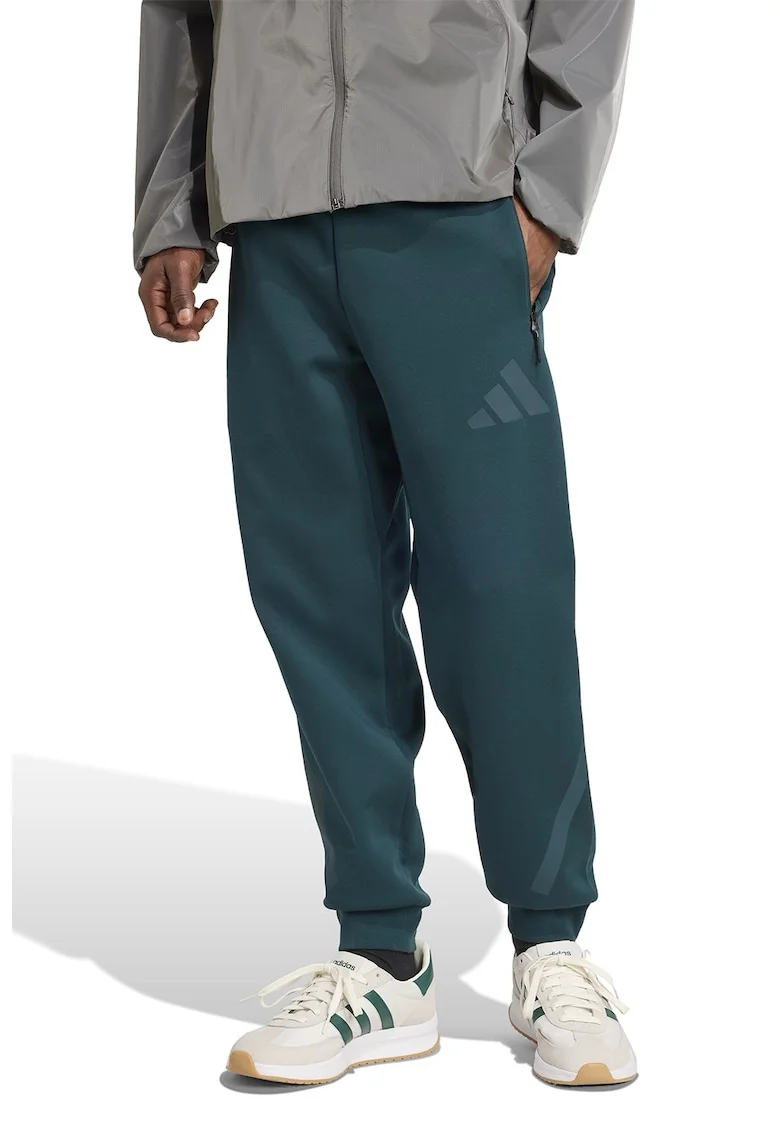 Pantaloni de trening relaxed fit cu snur Z.N.E., Verde inchis
