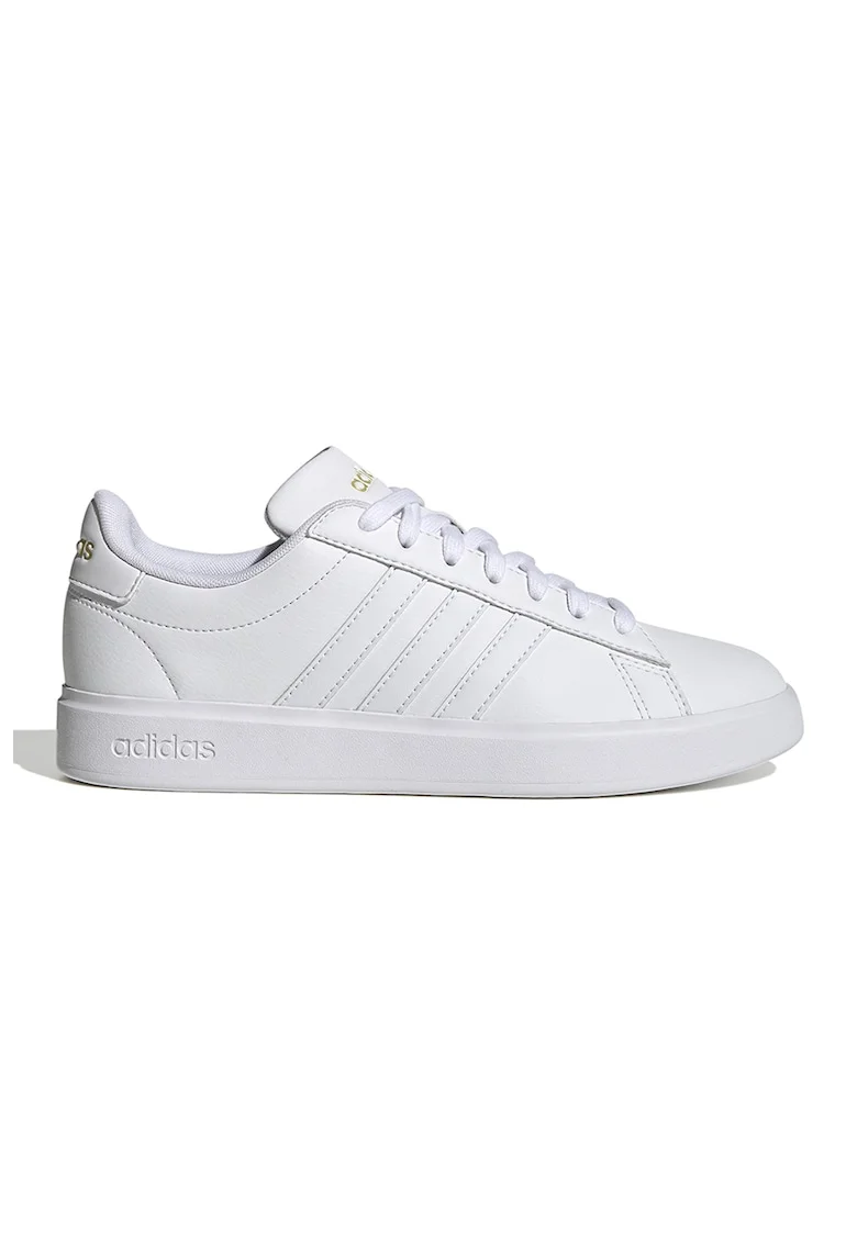 Pantofi sport de piele ecologica Grand Court 2.0, Alb murdar