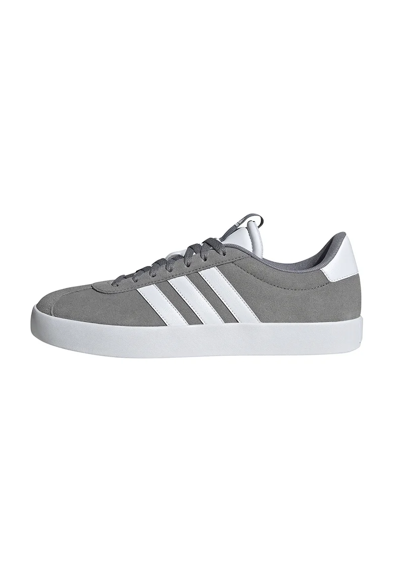 Pantofi sport VL Court 3.0 de piele intoarsa, Alb/Gri