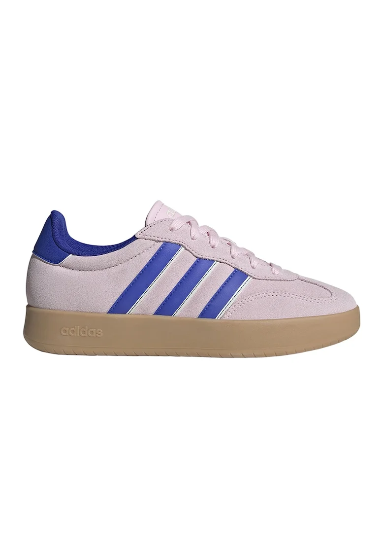 Pantofi sport Barreda din piele intoarsa cu insertii din material sintetic, Albastru royal/Roz pal