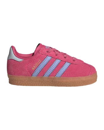 Pantofi sport Gazelle din piele intoarsa si piele, Roz/Albastru