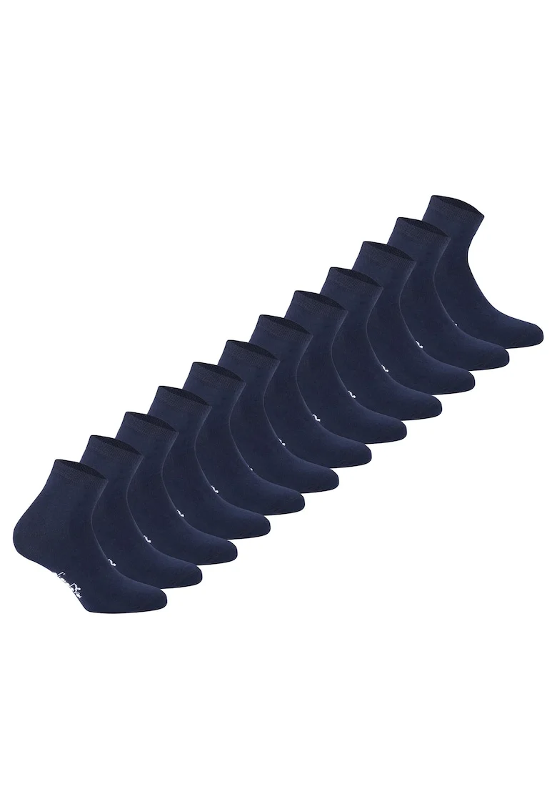 Set de sosete scurte unisex - 12 perechi, Albastru inchis