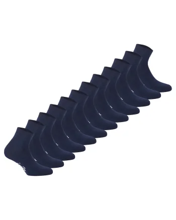 Set de sosete scurte unisex - 12 perechi, Albastru inchis