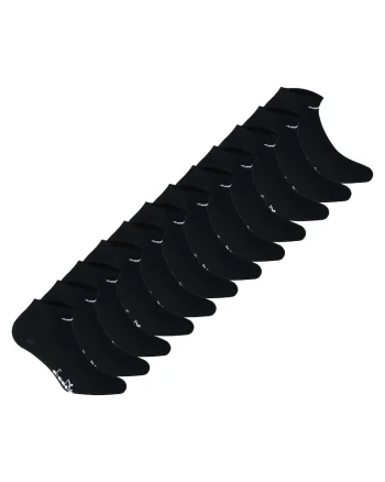 Set de sosete pana la glezna, unisex - 12 perechi, Negru