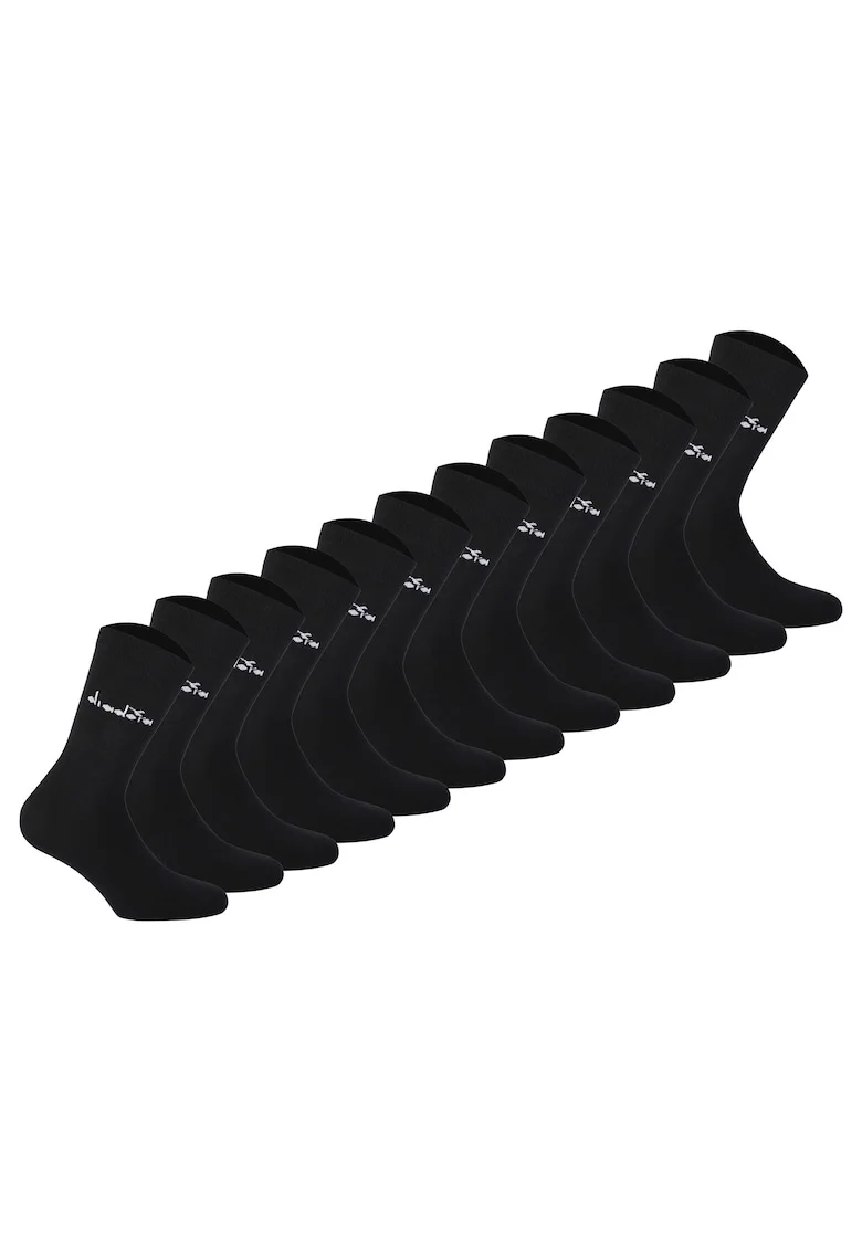 Set de sosete lungi unisex - 12 perechi, Negru