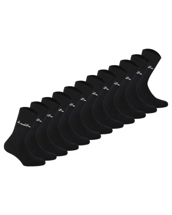 Set de sosete lungi unisex - 12 perechi, Negru
