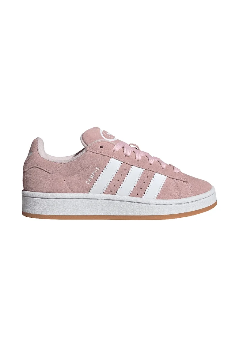 Pantofi sport Campus 00s din piele intoarsa, Alb/Roz somon