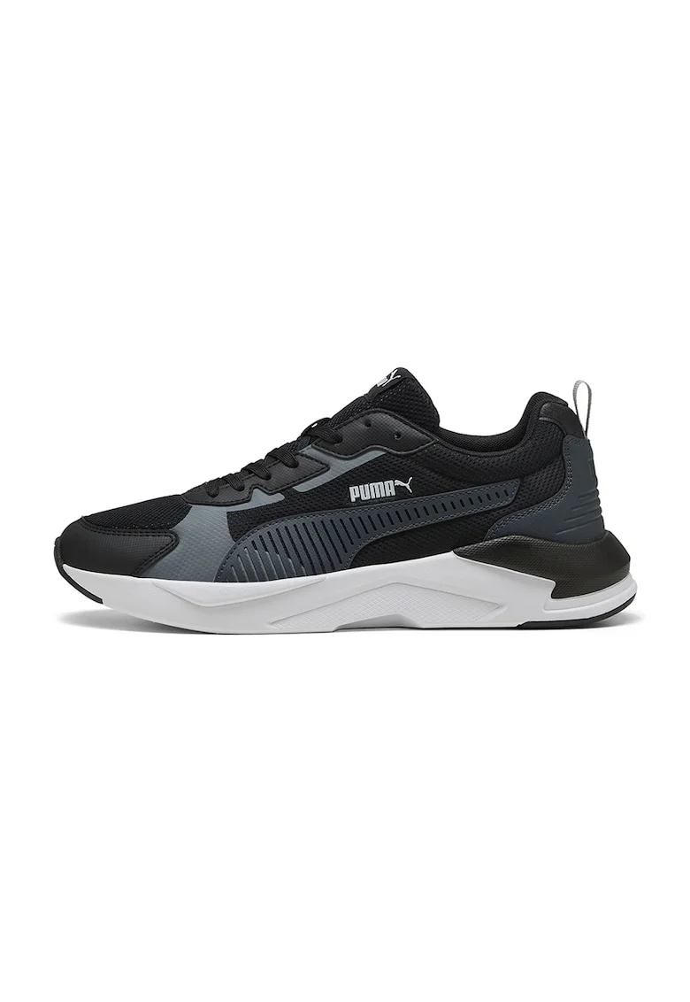 Pantofi sport X-Ray 3 de plasa cu garnituri de piele ecologica, Negru/Albastru petrol