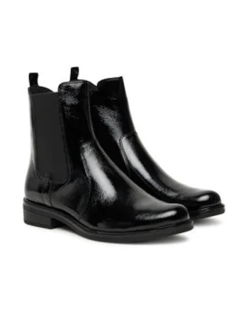 Botine dama  piele naturala, Negru