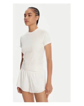 Tricou dama,  Alb, Bumbac/Elastan