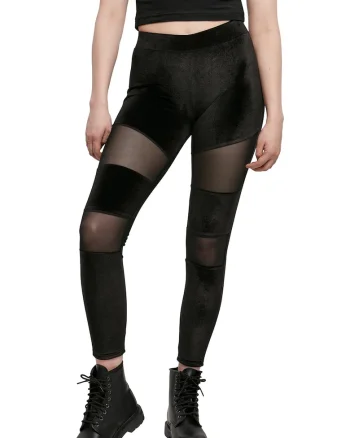 Colanti cu garnituri de plasa, Negru