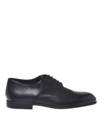 Pantofi derby din piele, Negru