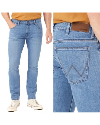 Blugi bărbați Wrangler  W36 albastru, croial