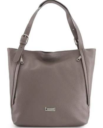 Geanta shopper din piele naturala cu manere ajustabile